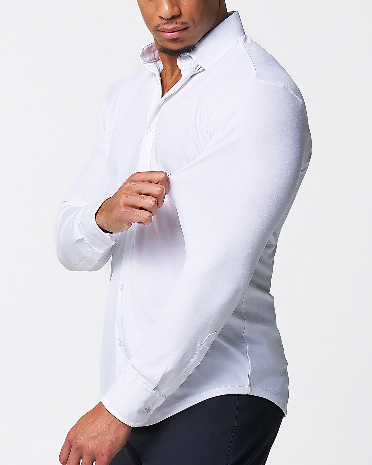 "The Mark" White Pique Button Down | State & Liberty Dress Shirts