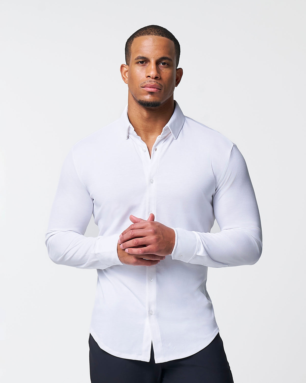 "The Mark" White Pique Button Down | State & Liberty Dress Shirts