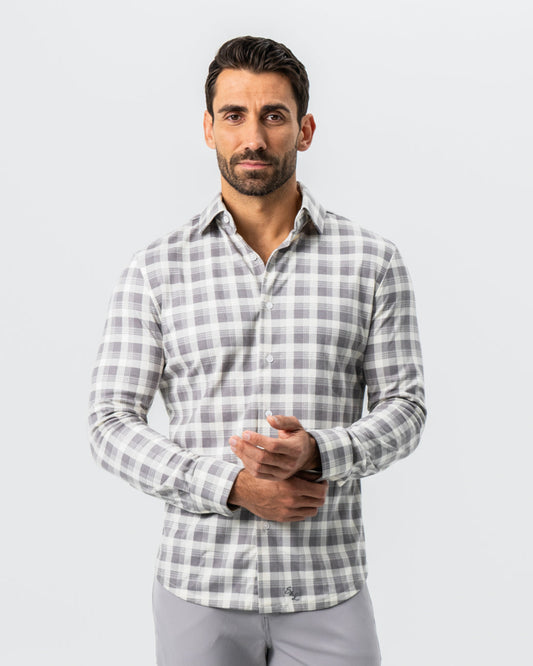 "The Holden" Grey Plaid Button Down | State & Liberty Dress Shirts