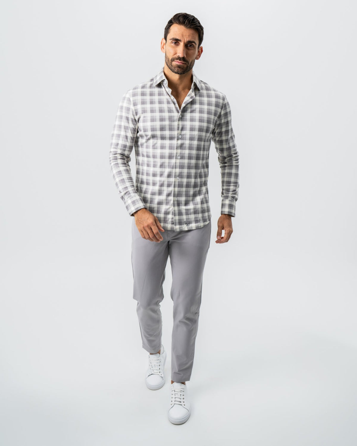 "The Holden" Grey Plaid Button Down | State & Liberty Dress Shirts
