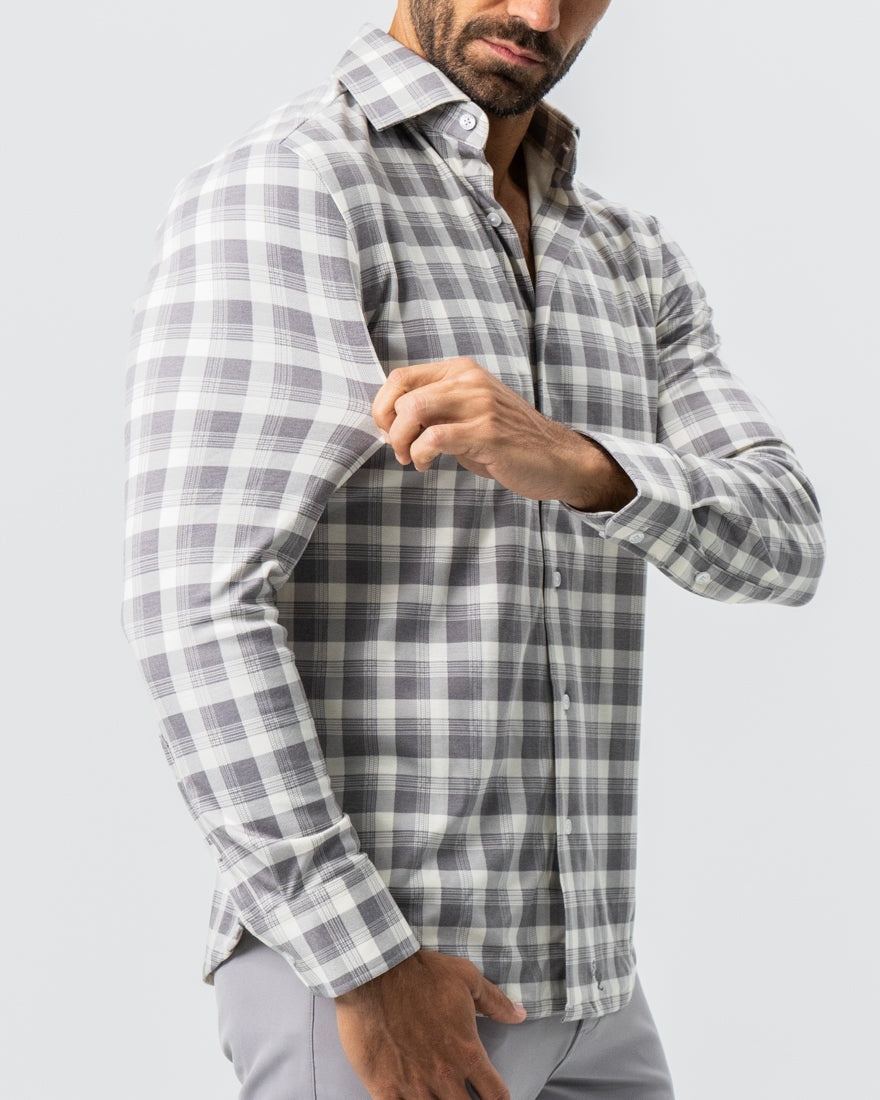 "The Holden" Grey Plaid Button Down | State & Liberty Dress Shirts