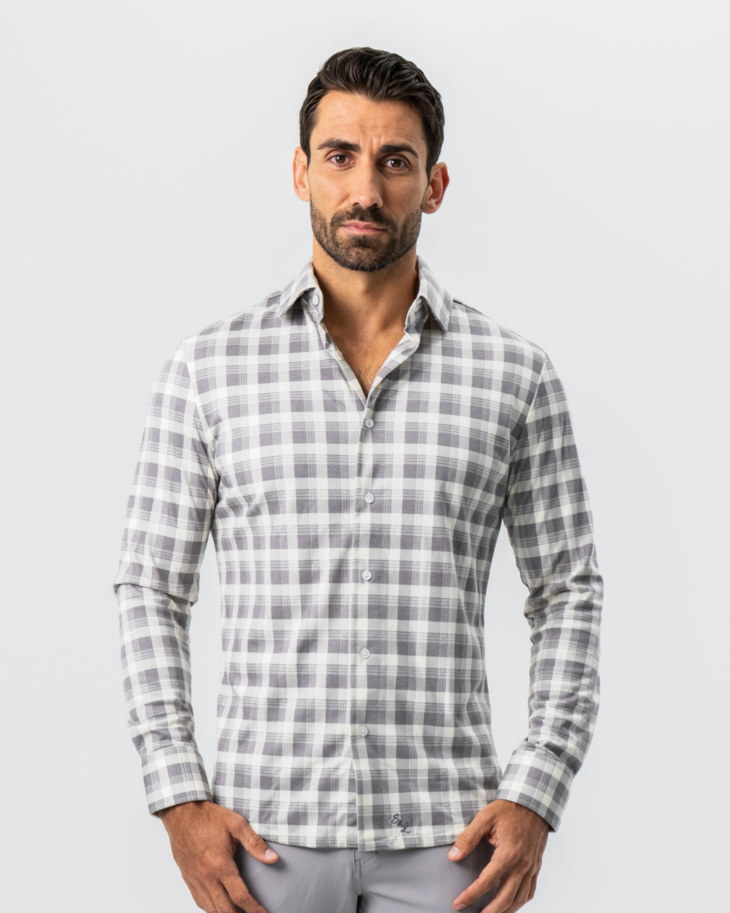 "The Holden" Grey Plaid Button Down | State & Liberty Dress Shirts