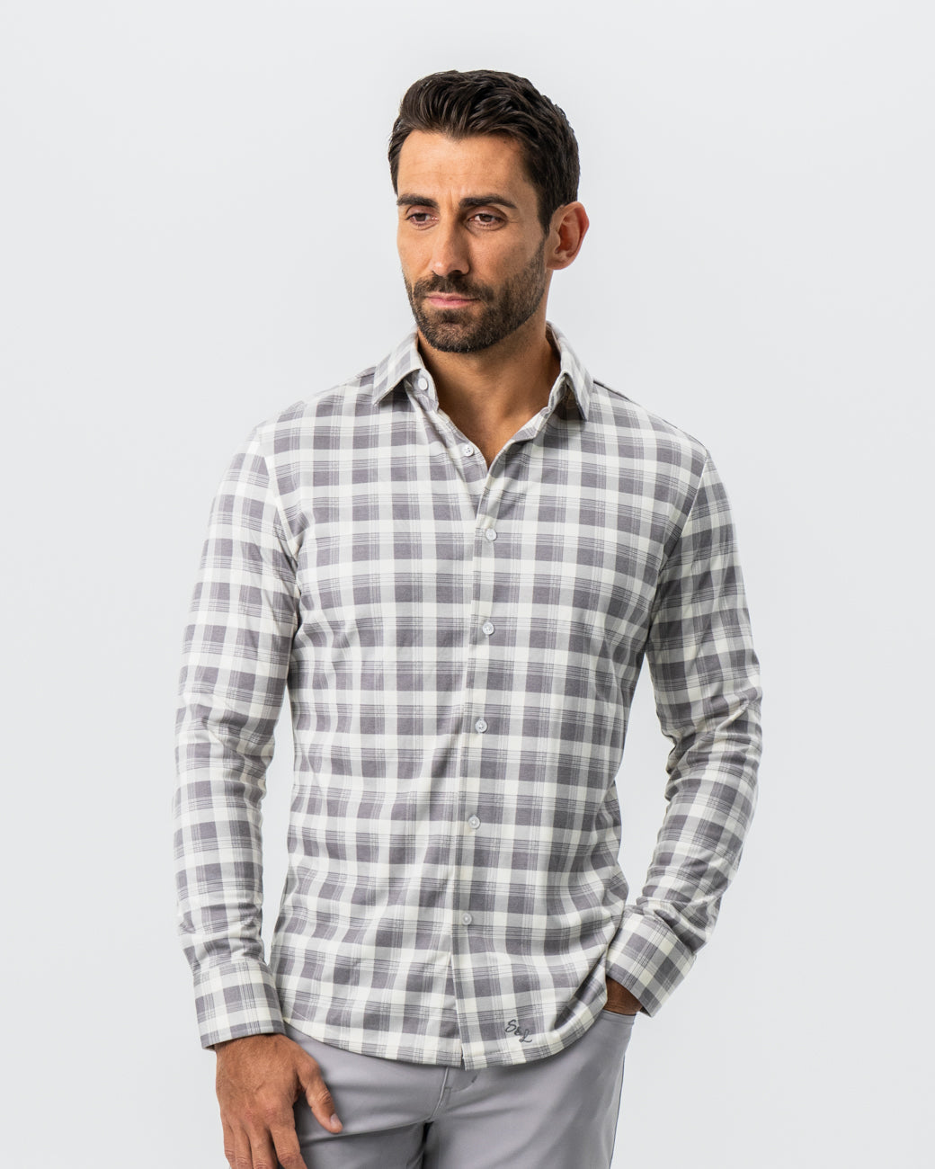 "The Holden" Grey Plaid Button Down | State & Liberty Dress Shirts