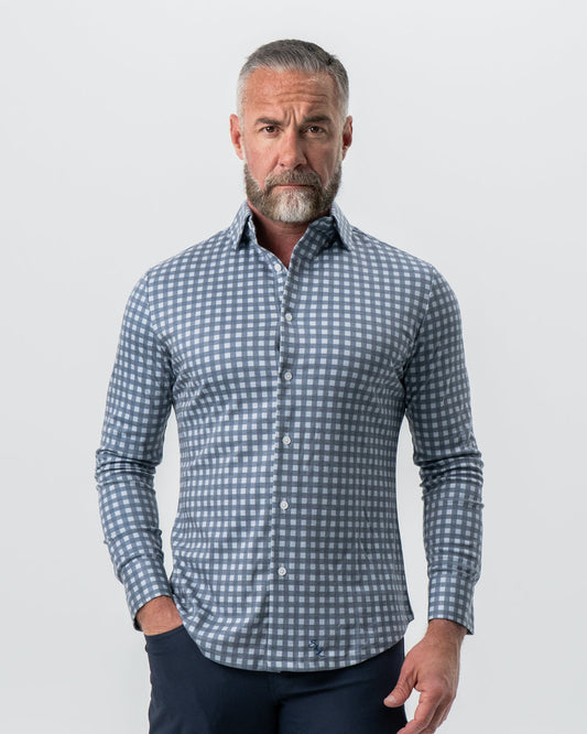 "The Ace" Big Navy Check Button Down | State & Liberty Dress Shirts