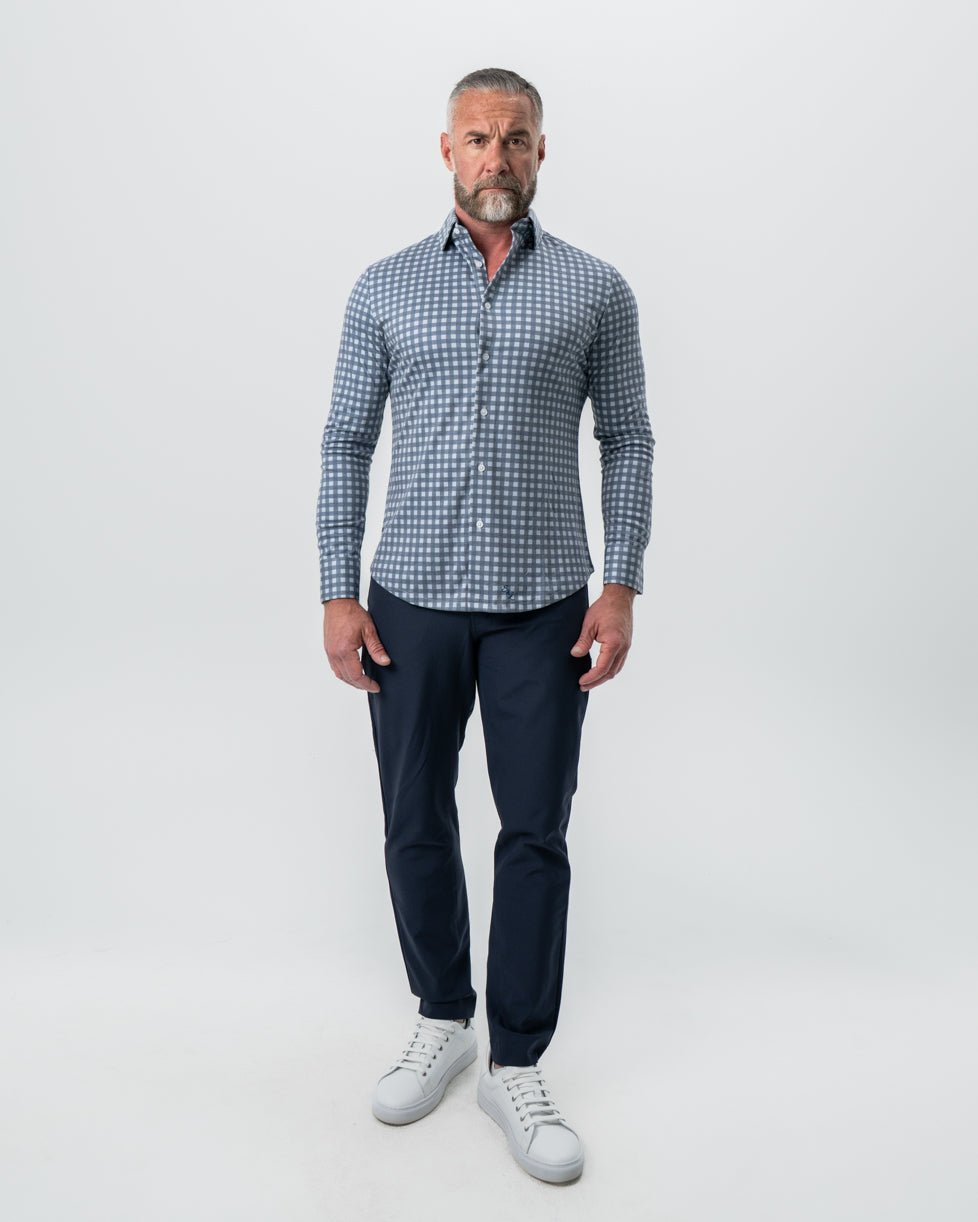 "The Ace" Big Navy Check Button Down | State & Liberty Dress Shirts