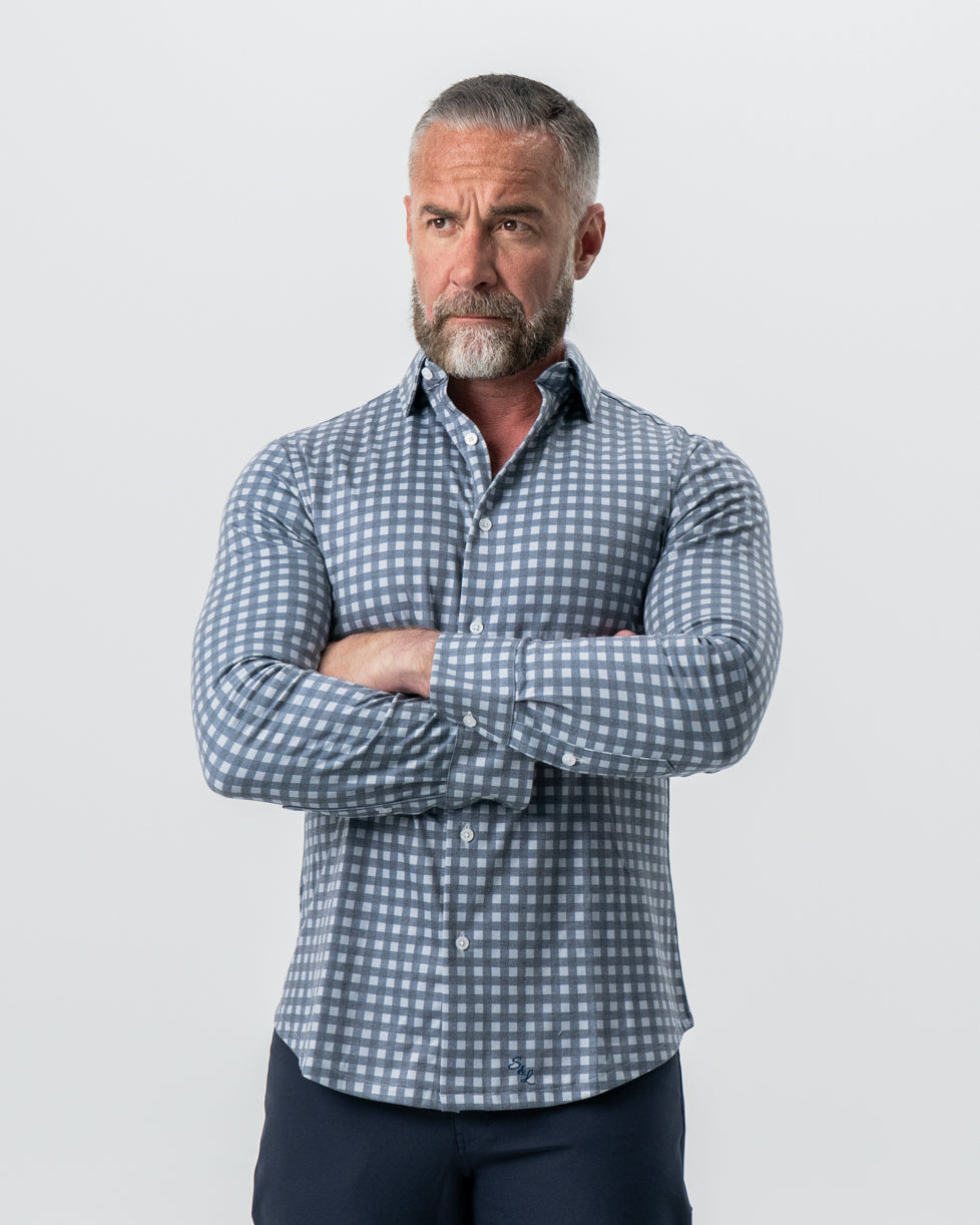 "The Ace" Big Navy Check Button Down | State & Liberty Dress Shirts