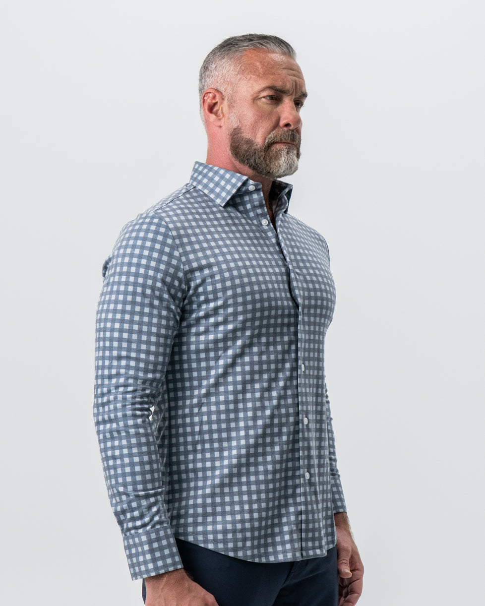 "The Ace" Big Navy Check Button Down | State & Liberty Dress Shirts