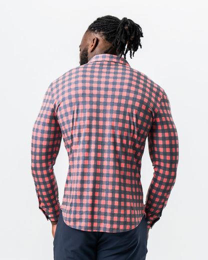 "The Filson" Red & Navy Big Check Button Down | State & Liberty Dress Shirts