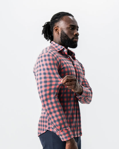 "The Filson" Red & Navy Big Check Button Down | State & Liberty Dress Shirts