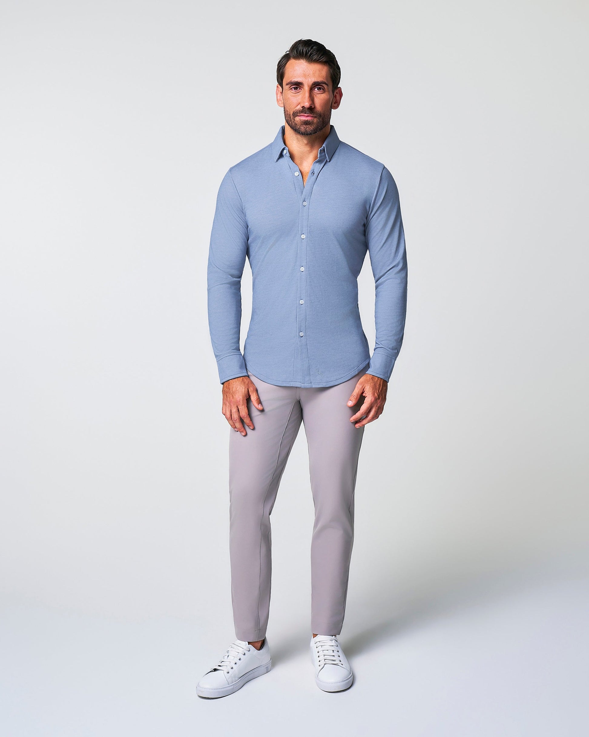"The Dylan" Sky Blue Pique Button Down | State & Liberty Dress Shirts