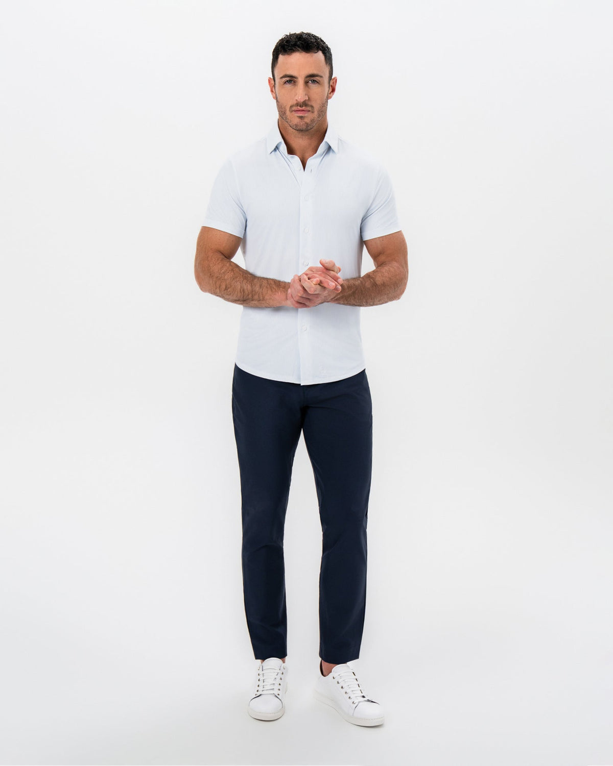 "The Rio" Light Blue Pinstripe | State & Liberty Tops