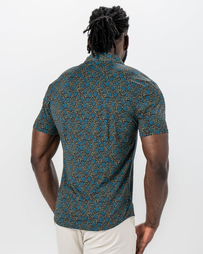 "The Lotus" Deep Brown Floral Print | State & Liberty Tops