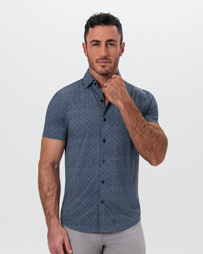 "The Misty" Slate and Navy Mosaic | State & Liberty Tops