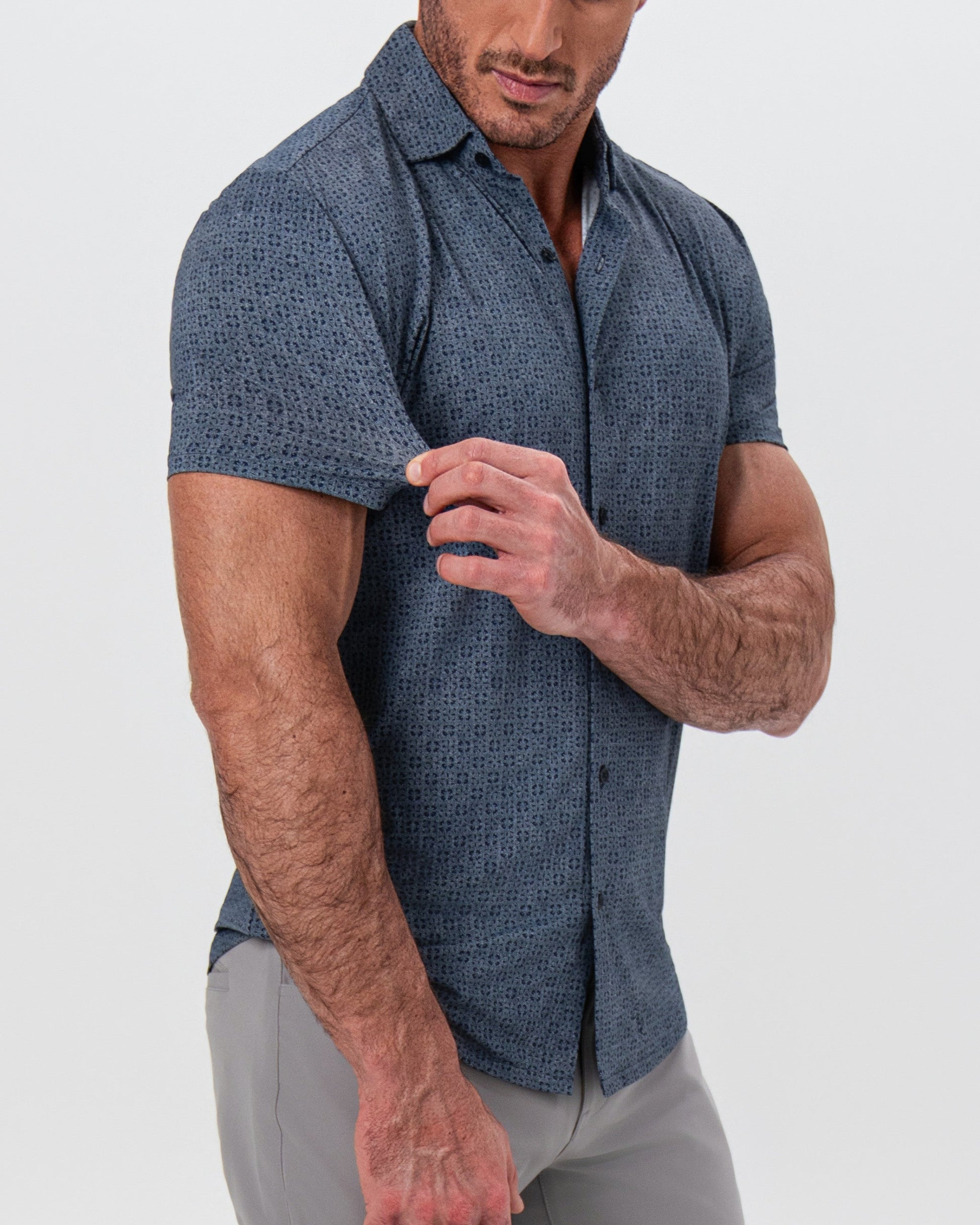 "The Misty" Slate and Navy Mosaic | State & Liberty Tops