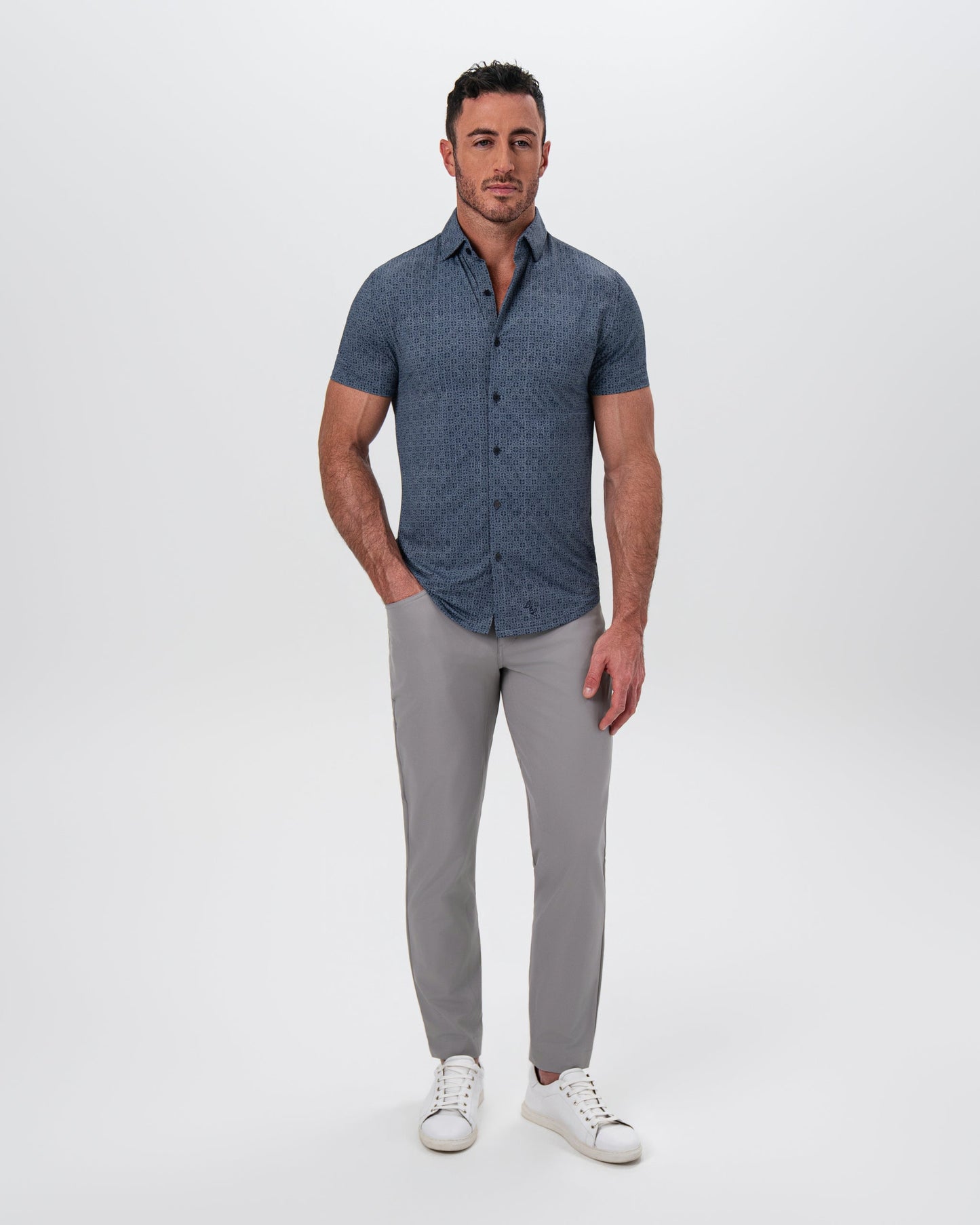 "The Misty" Slate and Navy Mosaic | State & Liberty Tops