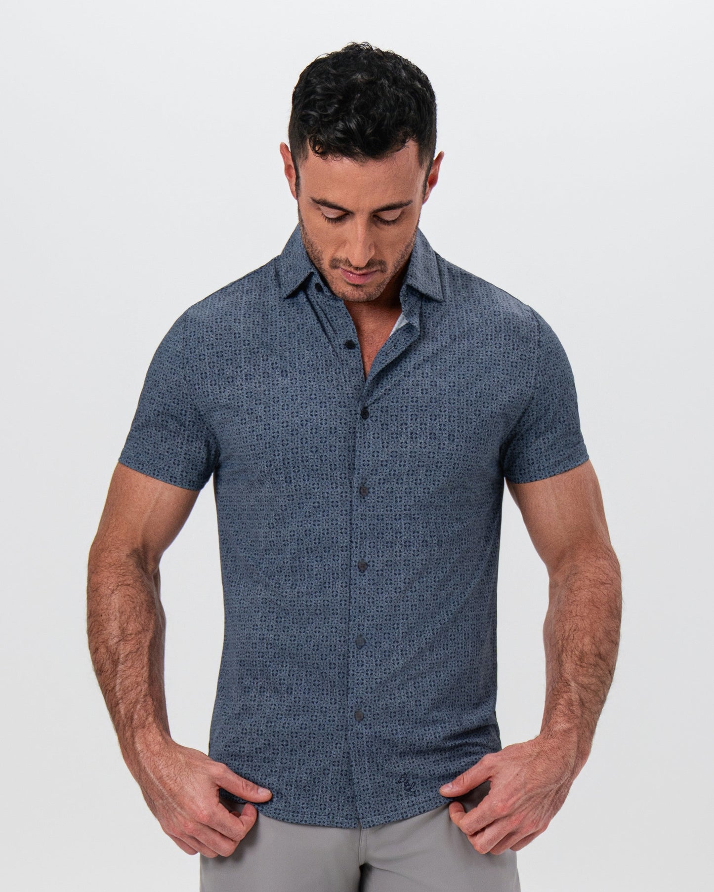 "The Misty" Slate and Navy Mosaic | State & Liberty Tops
