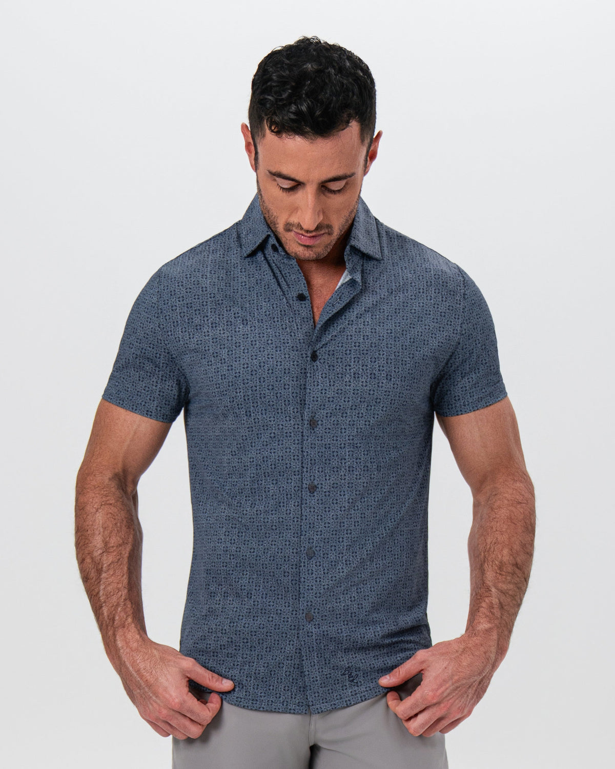 "The Misty" Slate and Navy Mosaic | State & Liberty Tops