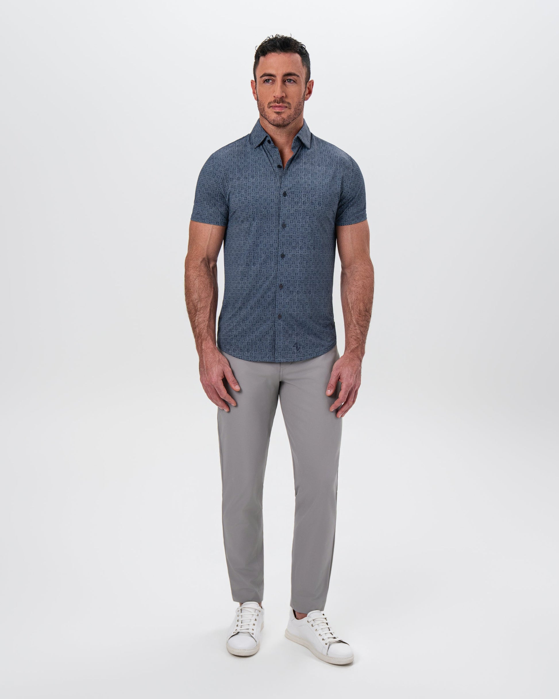"The Misty" Slate and Navy Mosaic | State & Liberty Tops