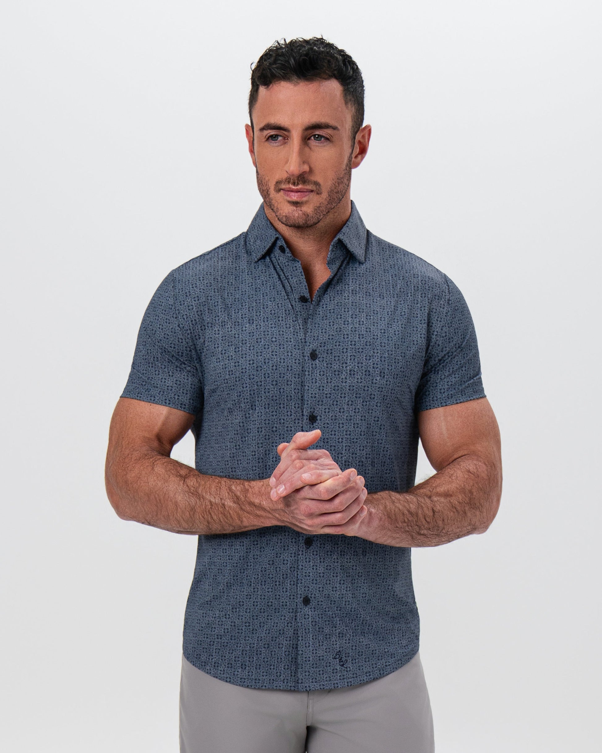 "The Misty" Slate and Navy Mosaic | State & Liberty Tops