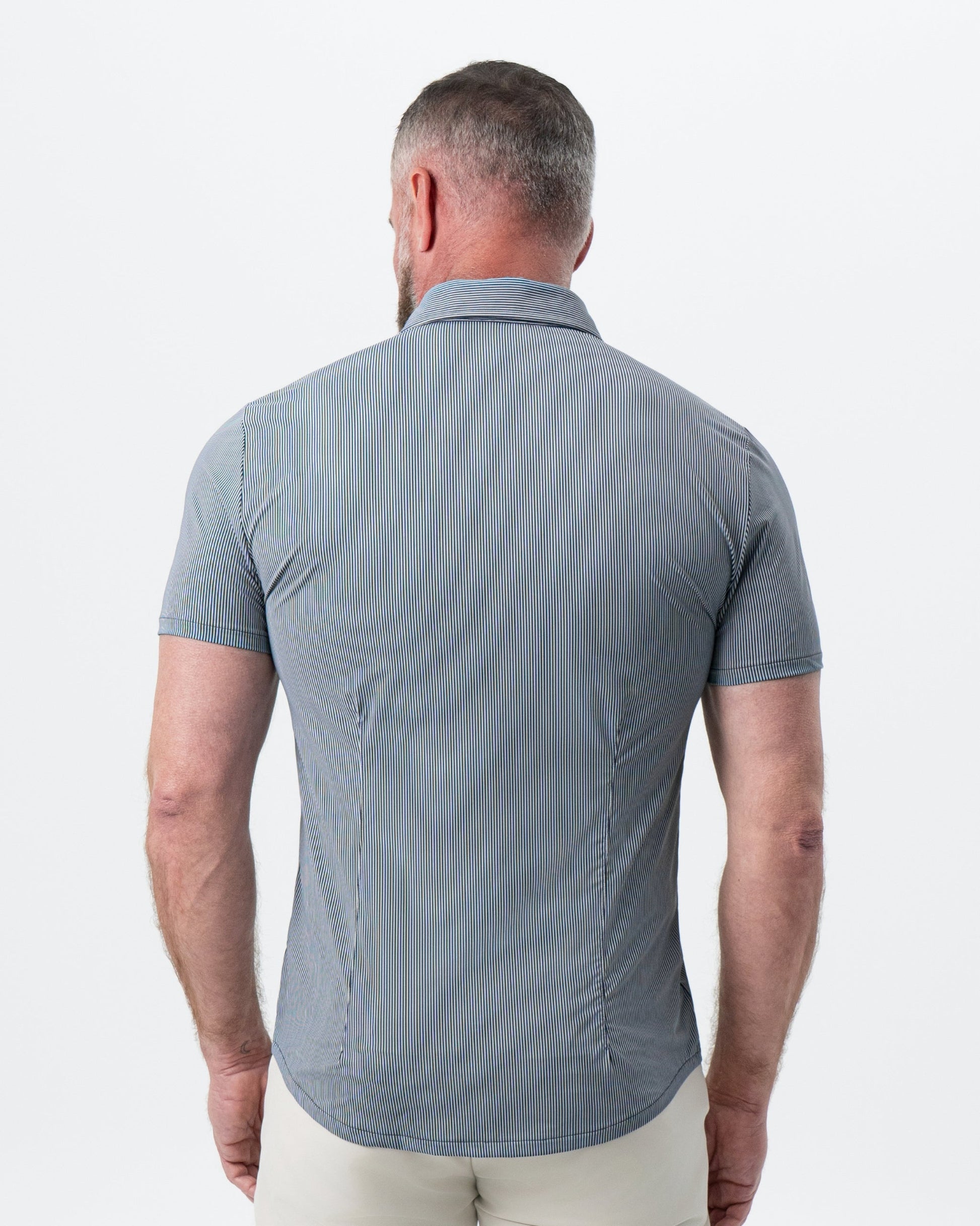 "The Lombardi" Navy Print Stripe | State & Liberty Tops