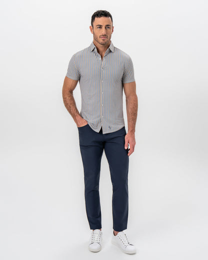 "The Coastal" Blue and Stone Big Check | State & Liberty Tops