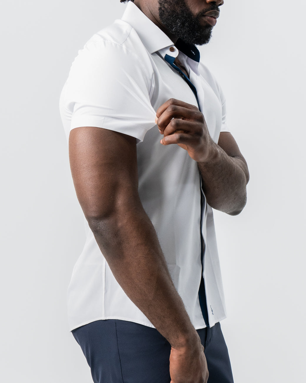 "The Hampton" White with Navy Accents | State & Liberty Tops