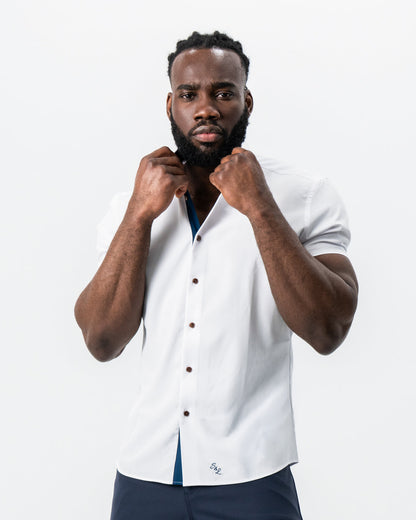 "The Hampton" White with Navy Accents | State & Liberty Tops