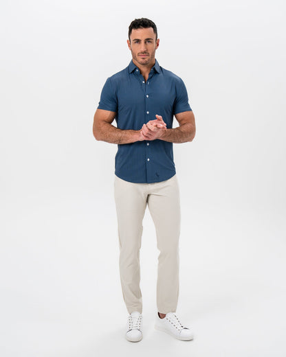 "The Zingerman" Navy With White Geo Squares | State & Liberty Tops