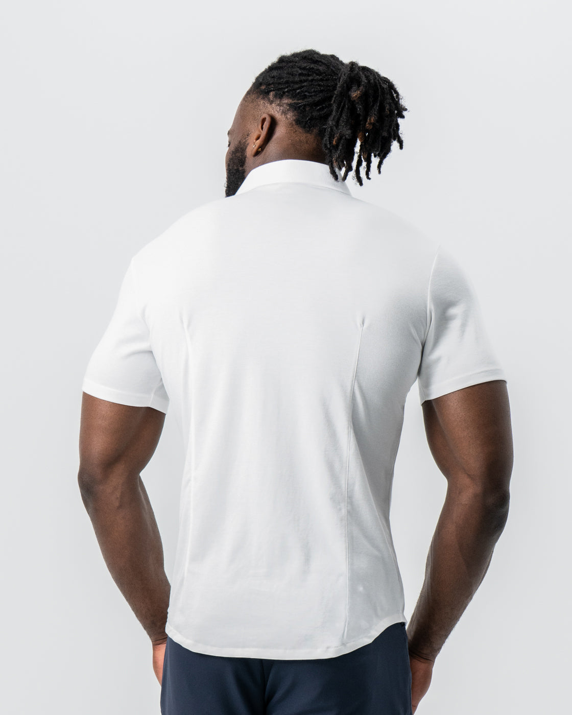 "The Kendric" White Pique Short Sleeve Button Down | State & Liberty Tops