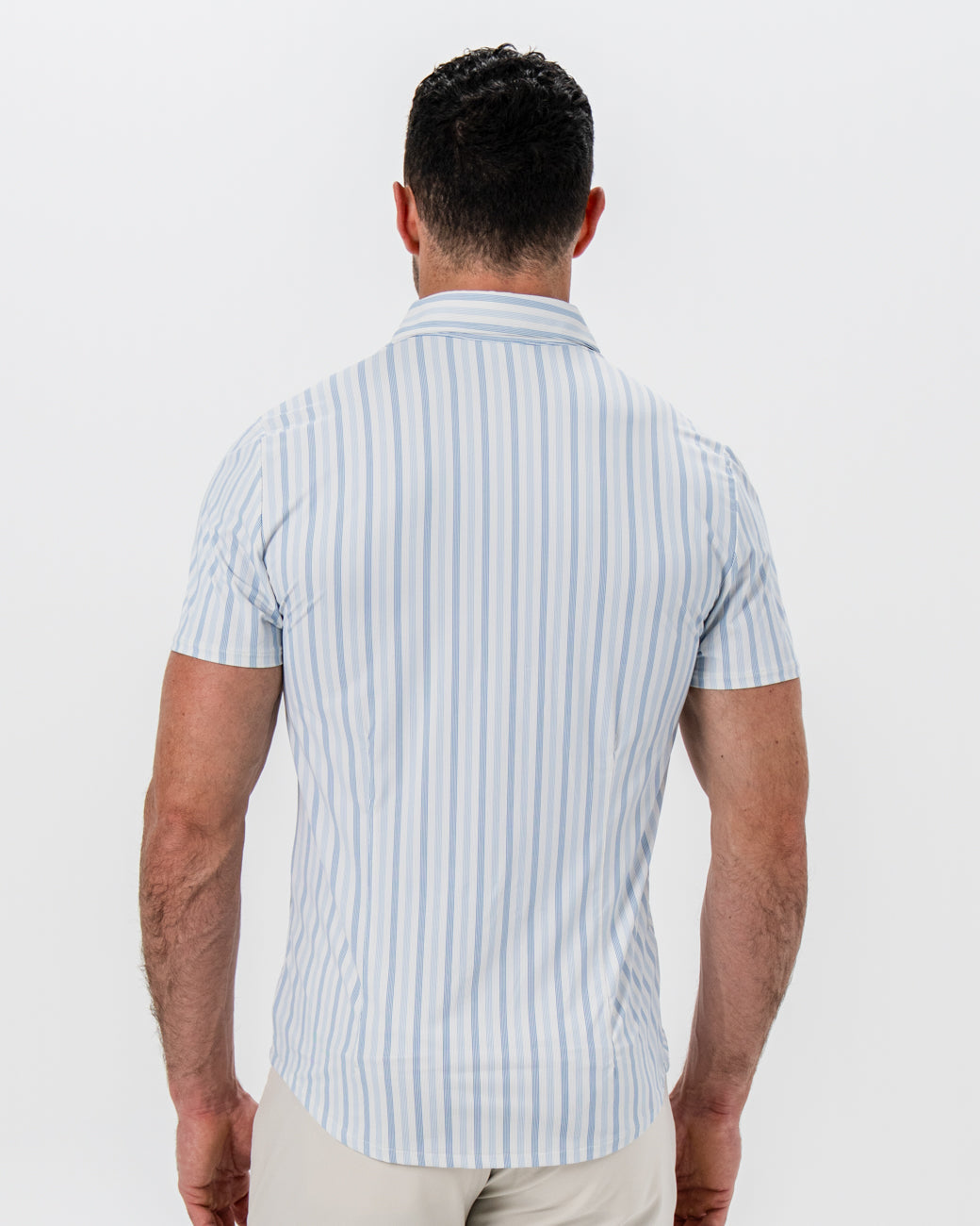 "The Riptide" Light Blue Coastal Stripe | State & Liberty Tops