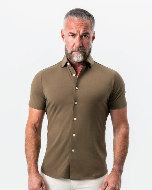 "The Lincoln" Olive Short Sleeve Button Down | State & Liberty Tops