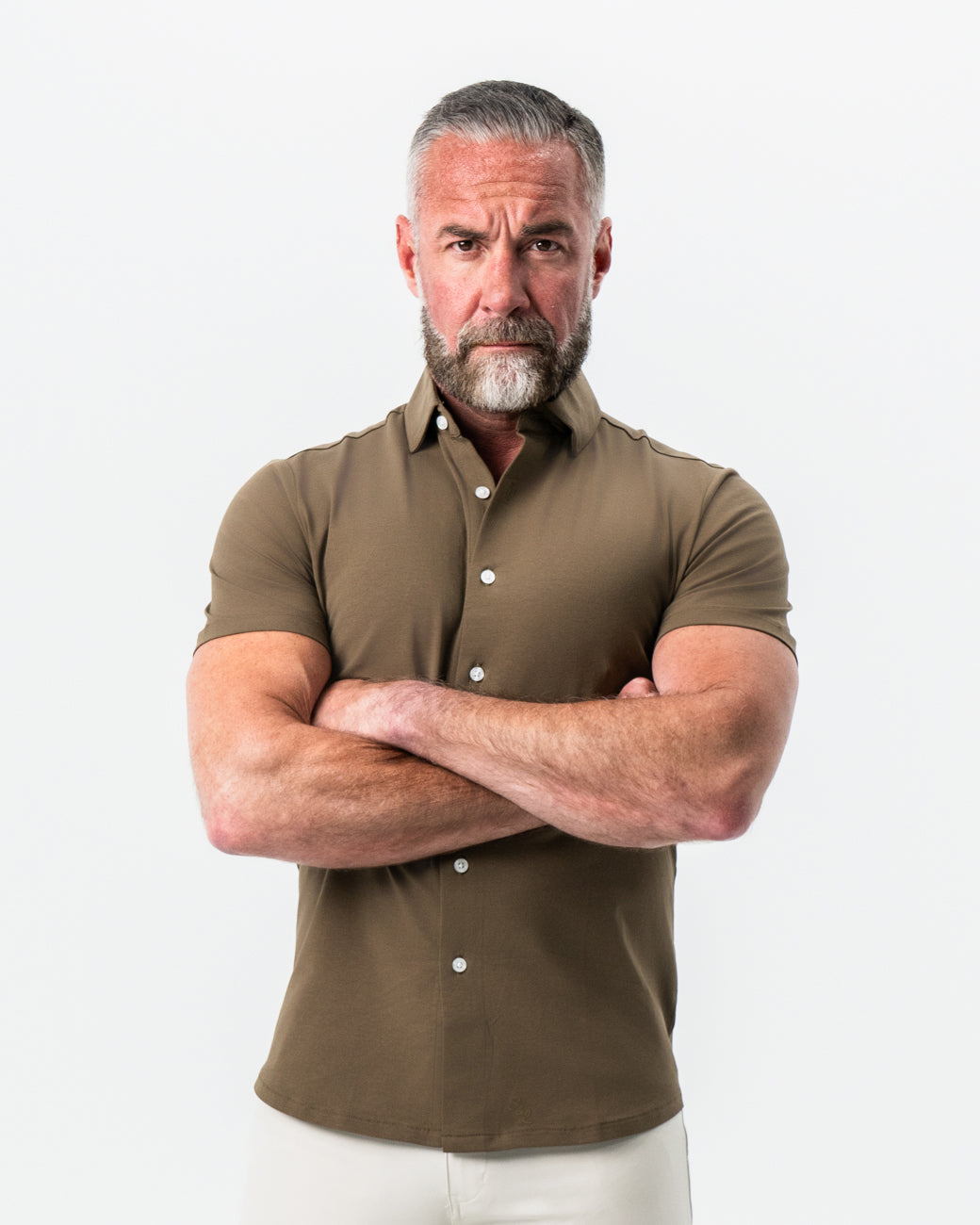 "The Lincoln" Olive Short Sleeve Button Down | State & Liberty Tops