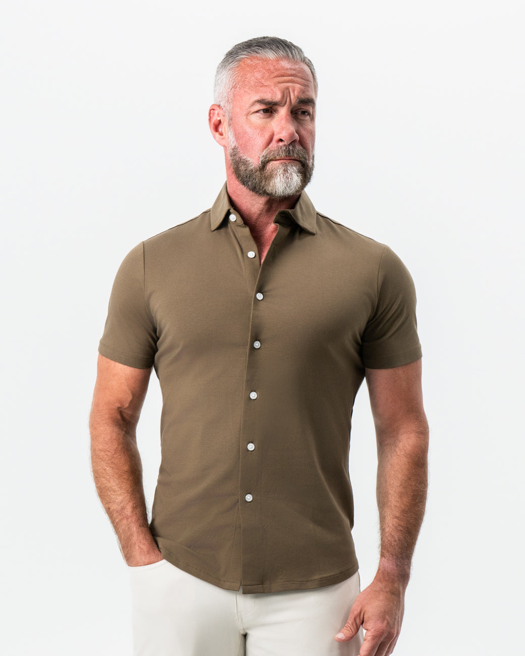 "The Lincoln" Olive Short Sleeve Button Down | State & Liberty Tops