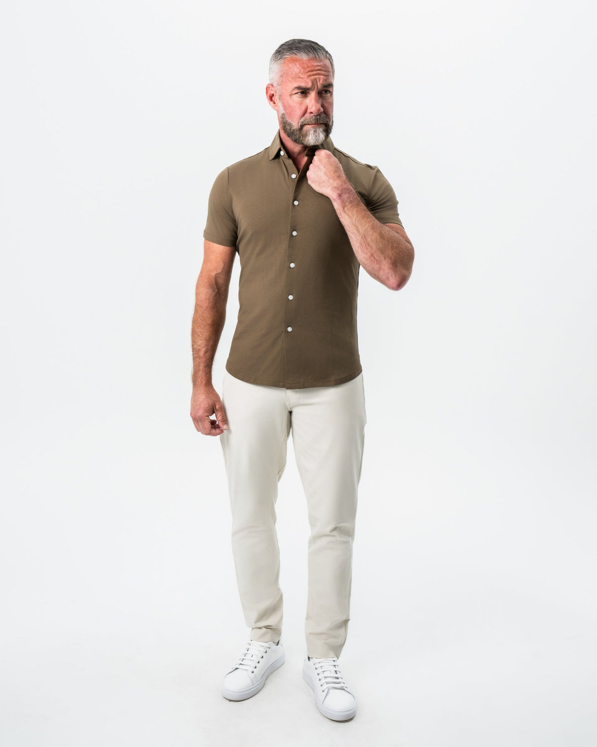 "The Lincoln" Olive Short Sleeve Button Down | State & Liberty Tops