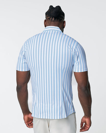 "The Greyson" Light Blue & White Striped | State & Liberty Tops