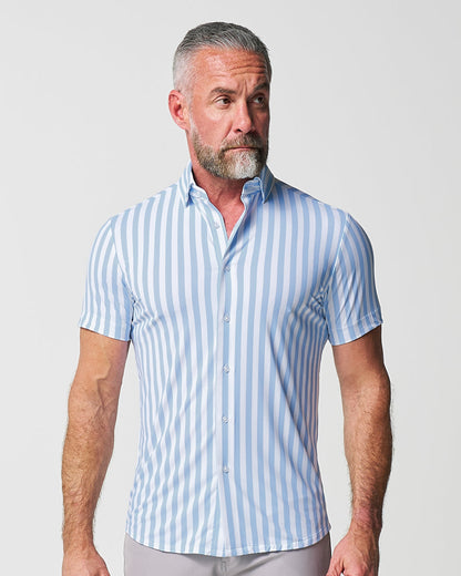 "The Greyson" Light Blue & White Striped | State & Liberty Tops