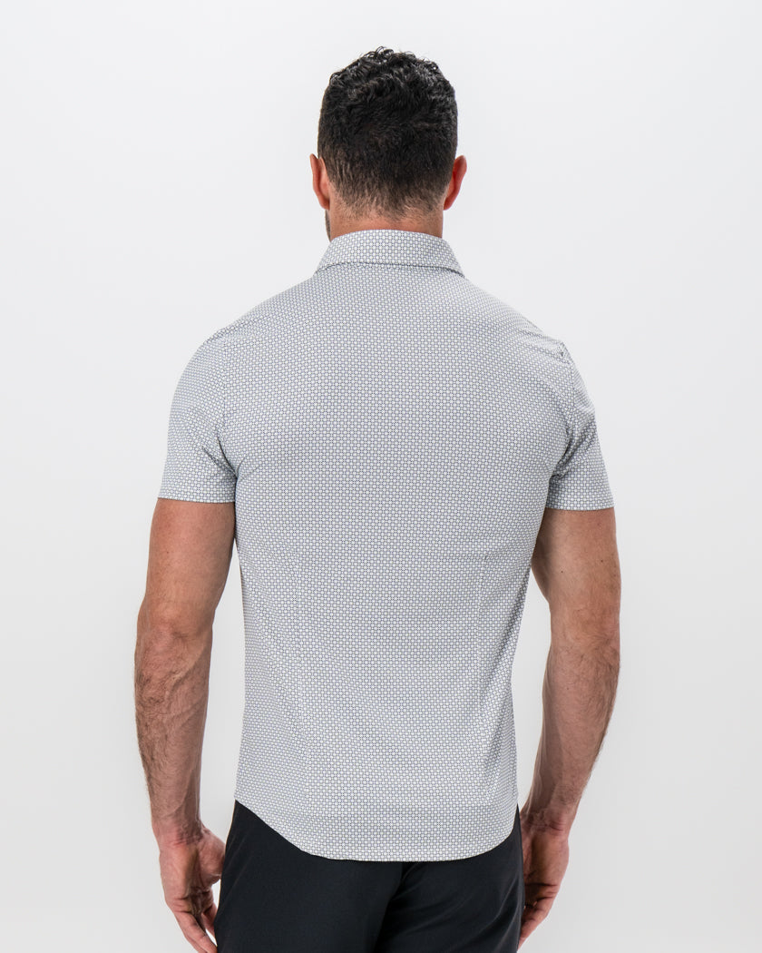 "The Barkley" Black & White Geometric Interlock | State & Liberty Tops