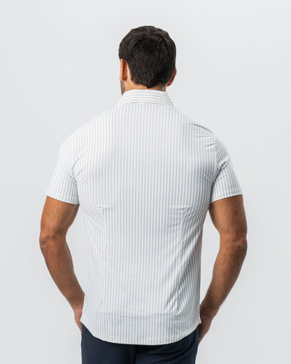 "The Anchor" Light Grey Bengal Stripe | State & Liberty Tops