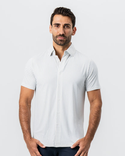 "The Anchor" Light Grey Bengal Stripe | State & Liberty Tops