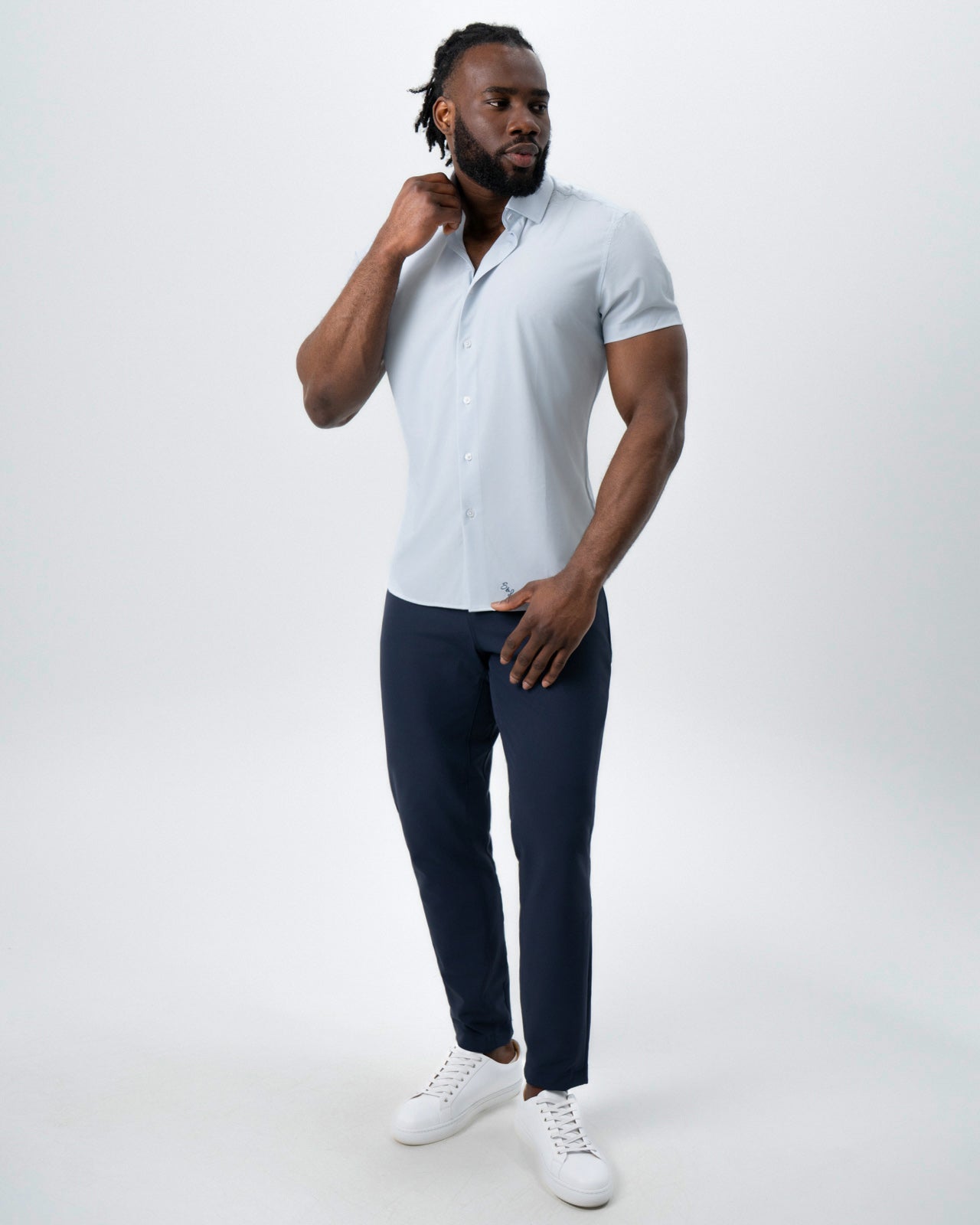 "The Frank" Mini Navy Dot | State & Liberty Tops