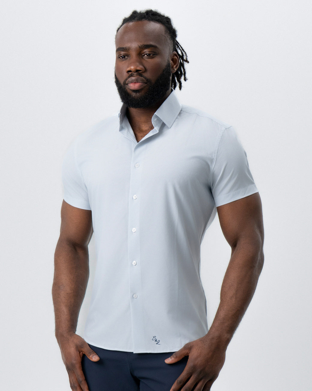 "The Frank" Mini Navy Dot | State & Liberty Tops