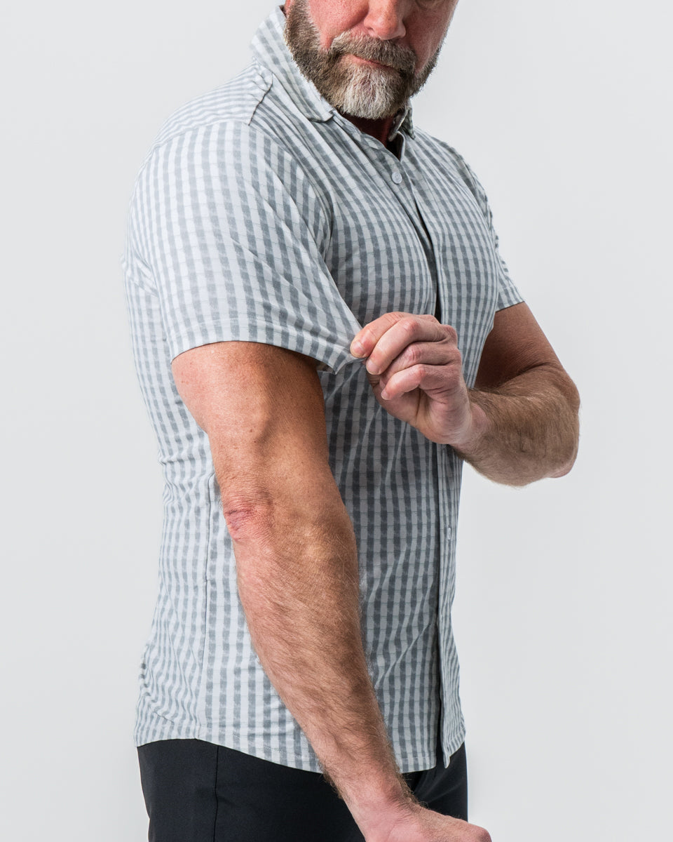 "The Strudwick" Light Olive & White Check | State & Liberty Tops