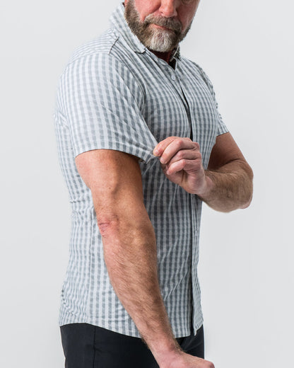 "The Strudwick" Light Olive & White Check | State & Liberty Tops