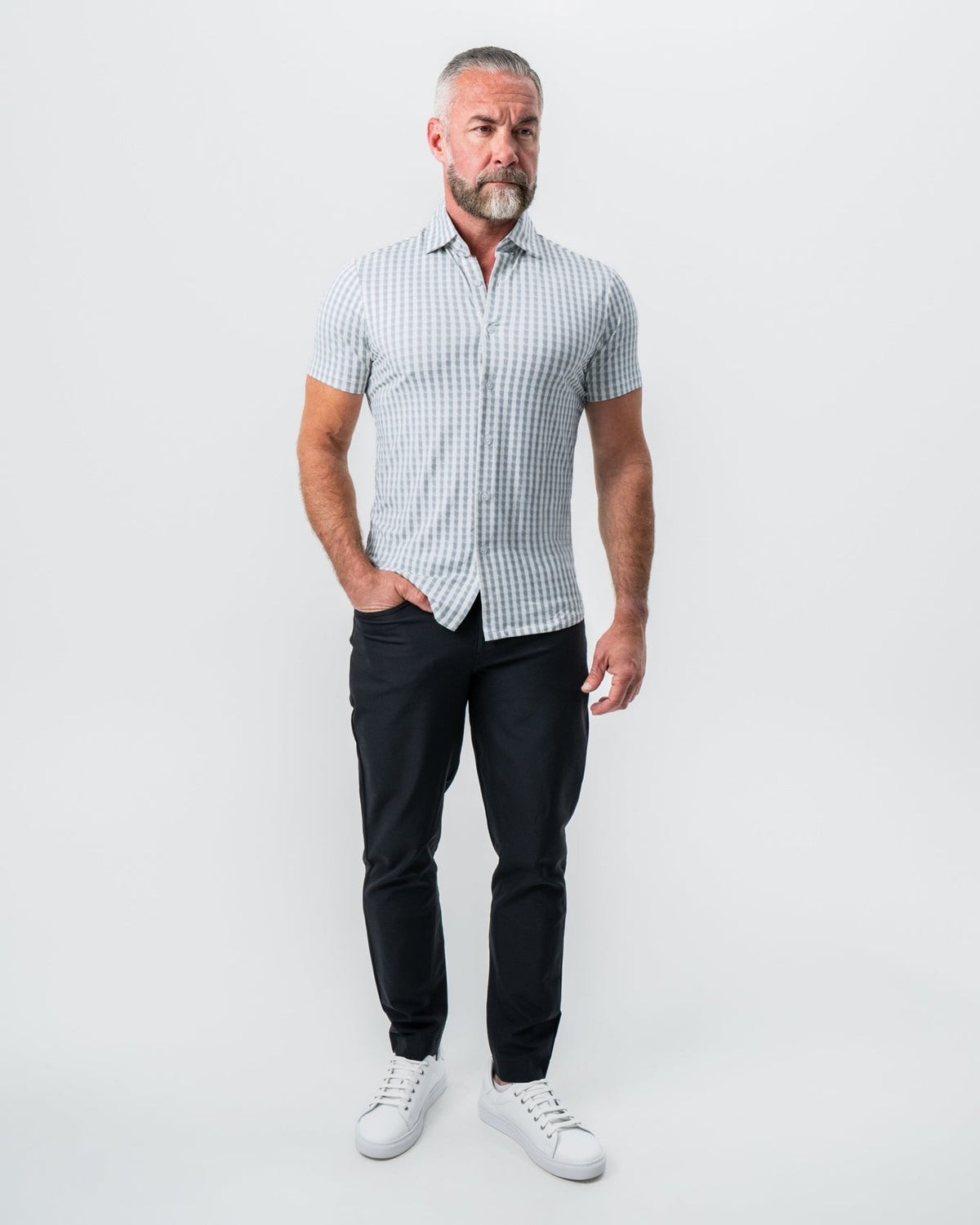 "The Strudwick" Light Olive & White Check | State & Liberty Tops