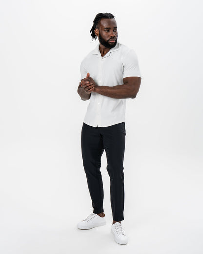 Seersucker Short Sleeve Button Down - Grey | State & Liberty Tops