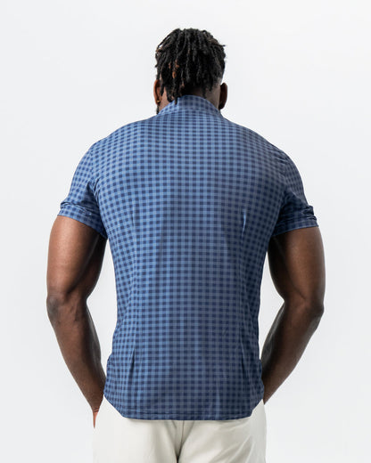 "The Petoskey" Navy & Blue Big Gingham | State & Liberty Tops