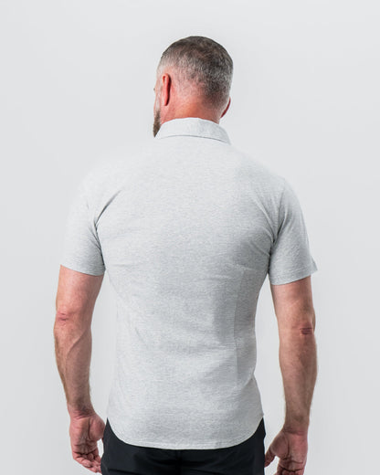 "The Baldwin" Grey Short Sleeve Button Down | State & Liberty Tops