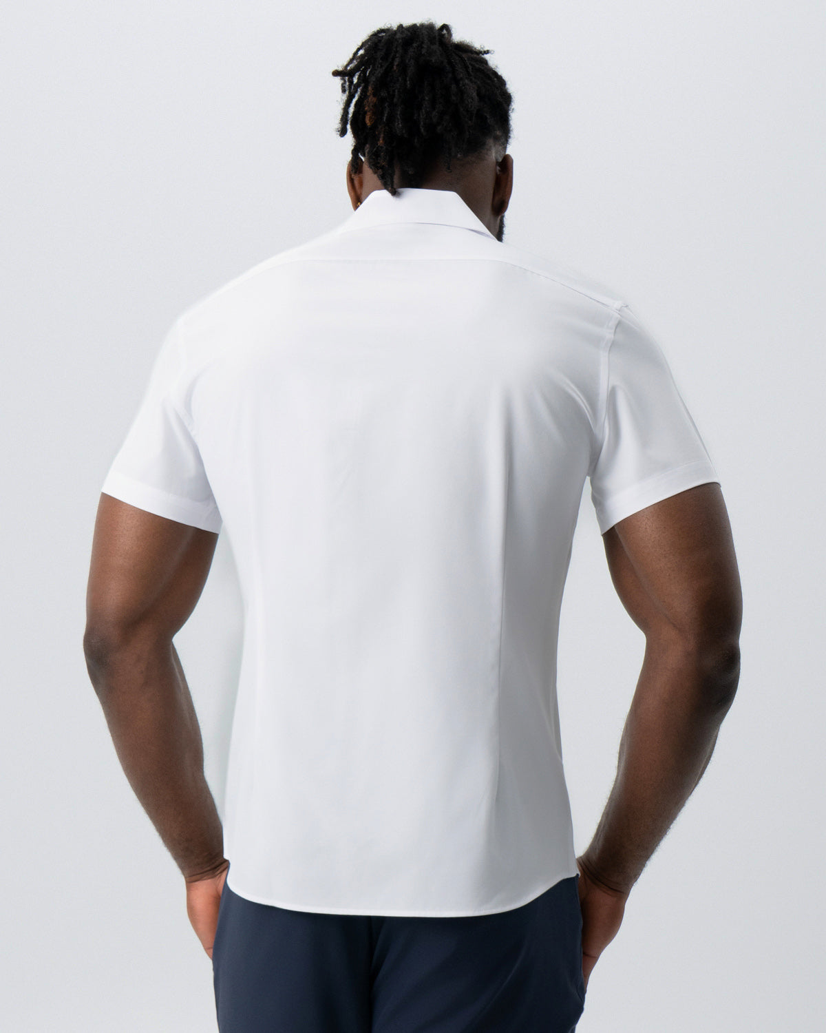 "The Marco" Solid White with Tortoise Shell Buttons | State & Liberty Tops