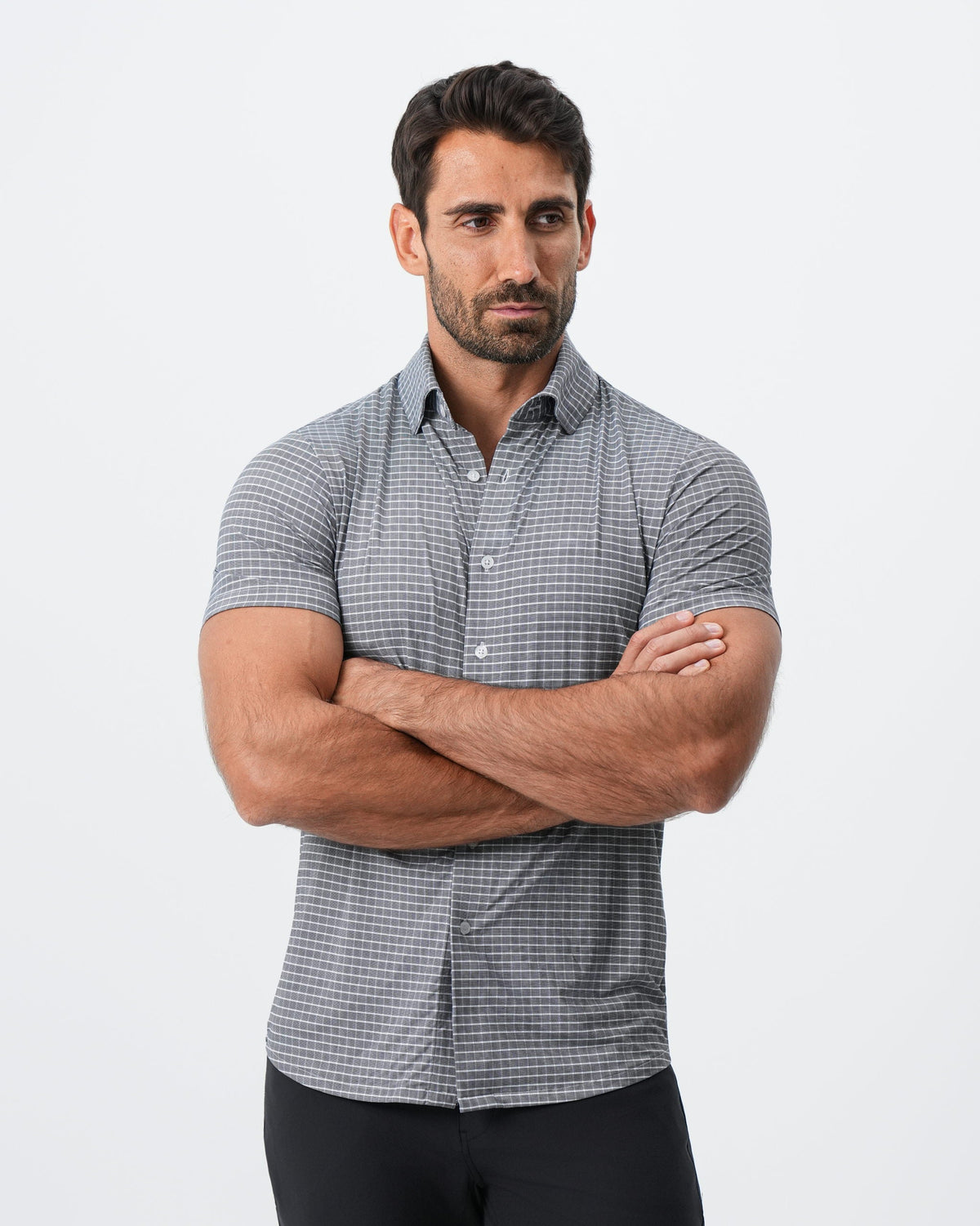 "The Bridgestone" Big Check Grey | State & Liberty Tops