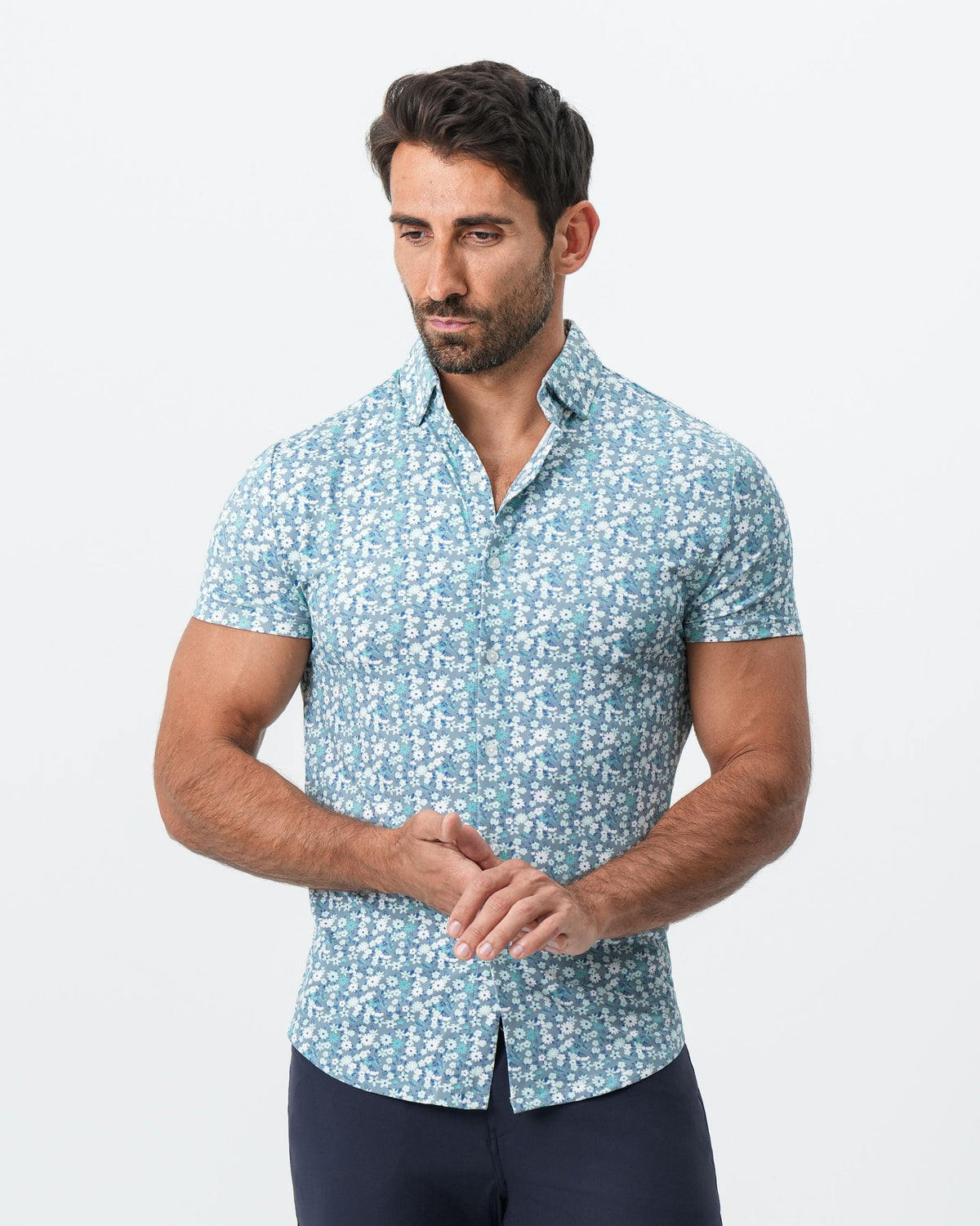 "The Bloom" Grey with Floral Print | State & Liberty Tops